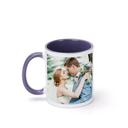 Custom Text Mug Personalized Name Mug Ceramic Mugs with Colored Inside/Handle