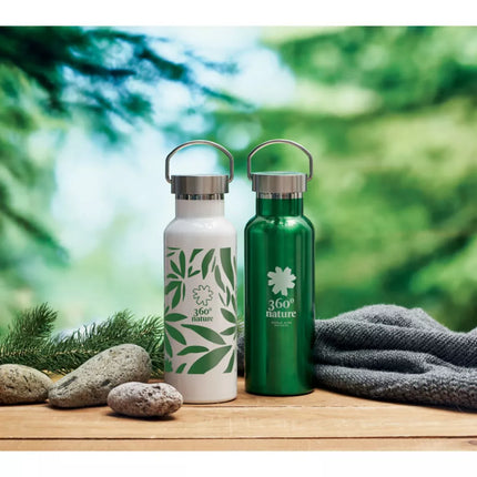 600ML Water Bottle  Customized Thermal Transfer Thermos Cup with Printed Photo, Blank Coated iron lid, Stainless steel thermos kettle cup