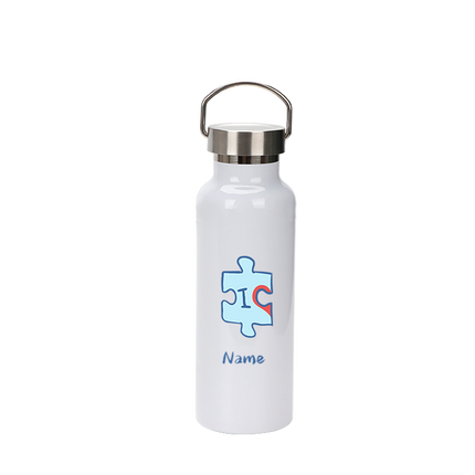 600ML Water Bottle  Customized Thermal Transfer Thermos Cup with Printed Photo, Blank Coated iron lid, Stainless steel thermos kettle cup