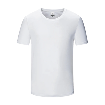 Solid Color Quick Drying Men's Comfy Slightly Stretch Sports T-shirt, Men's Summer Clothes