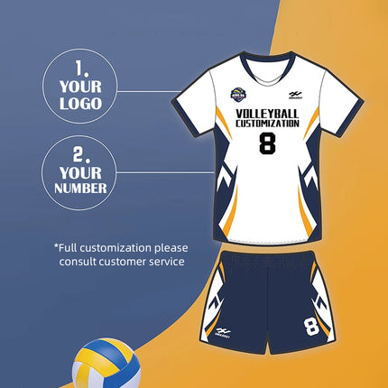 Customized volleyball uniform suit