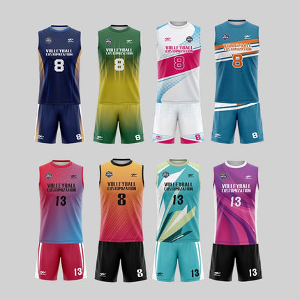 Customized volleyball uniform suit for men and women, quick drying