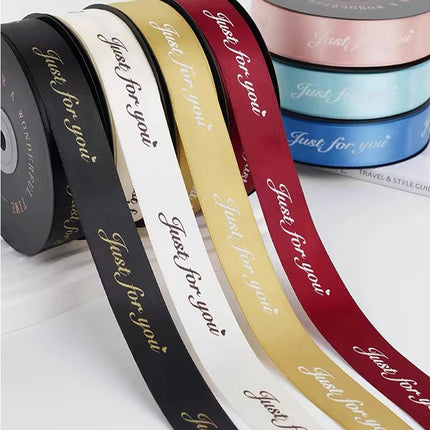 Satin Ribbon, Customized Printed Cotton Tape With Name, Text, Brand Logo Ribbon for Corporate Gifts, Wedding Favors